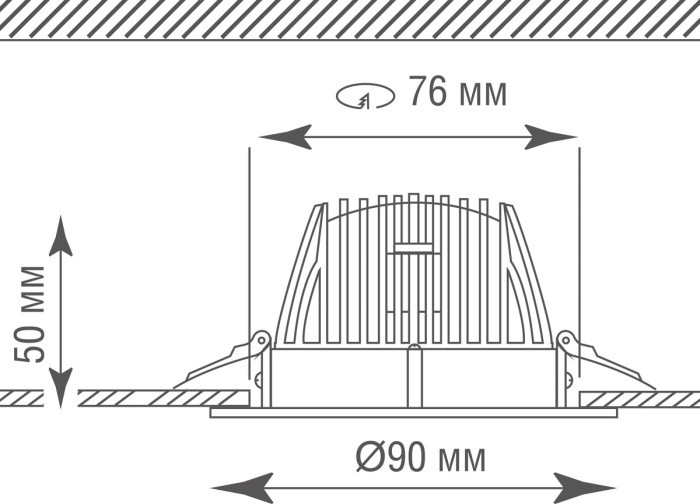 Точечный светильник Loop DL18838R7W1W 65 Donolux