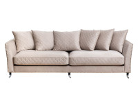 Диван Sorrento 250 трехместный велюровый светло-серый Диван Sorrento 250 трехместный велюровый светло-серый