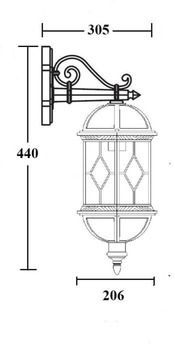 Настенный фонарь уличный SORENTO 92602/02 Bl Oasis Light