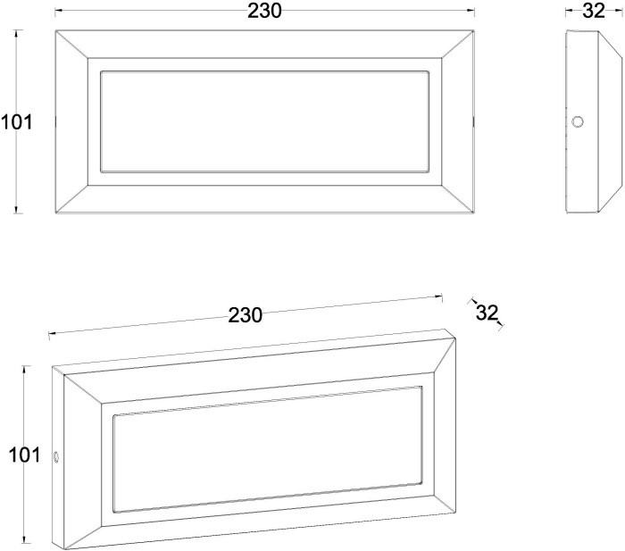 Настенный светильник уличный Встраиваемые светильники c LED W1916A Gr Oasis Light