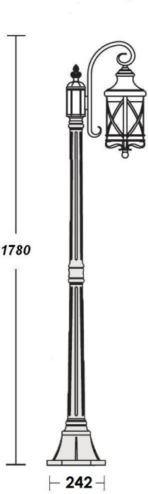 Наземный фонарь LUCERNA 84808/18/PartA Gb Oasis Light
