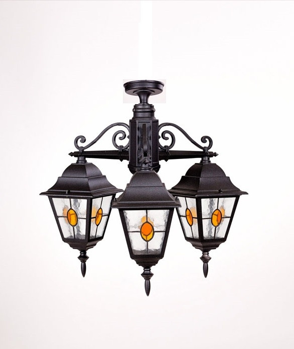 Потолочный светильник уличный QUADRO M lead GLASS 79970МAlgY/3 Bl Oasis Light