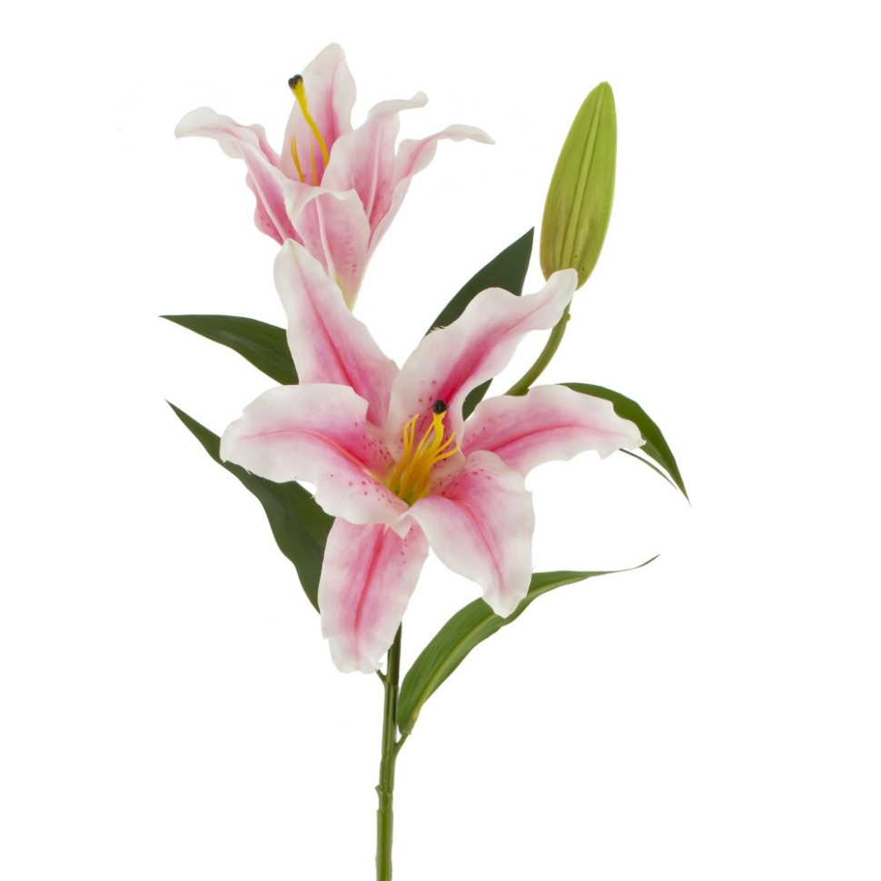 Цветок искусственный "Лилия" (Real Touch), L24 W22 H84 см