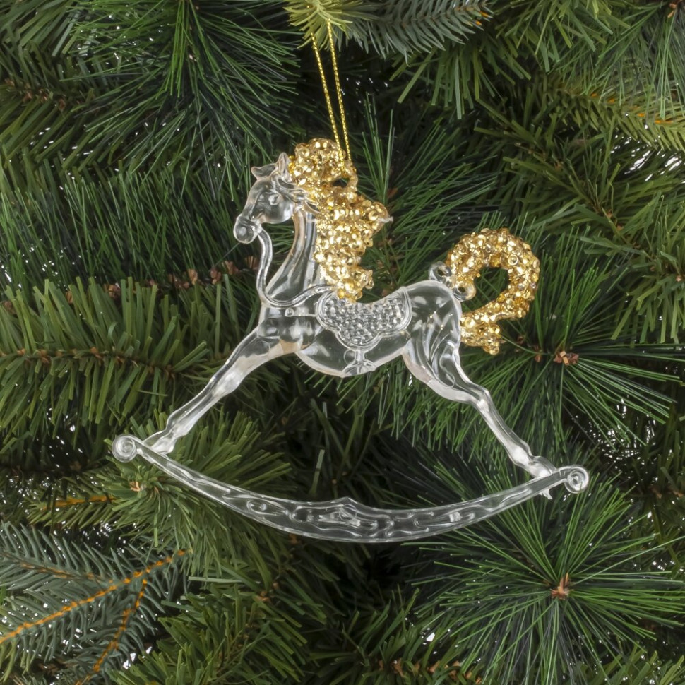 Украшение новогоднее "Лошадка", L14 W1 H12 см