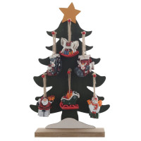 Набор из 72 шт Украшение новогоднее ассорти на подставке "Ёлка, L30 W14 H48 см