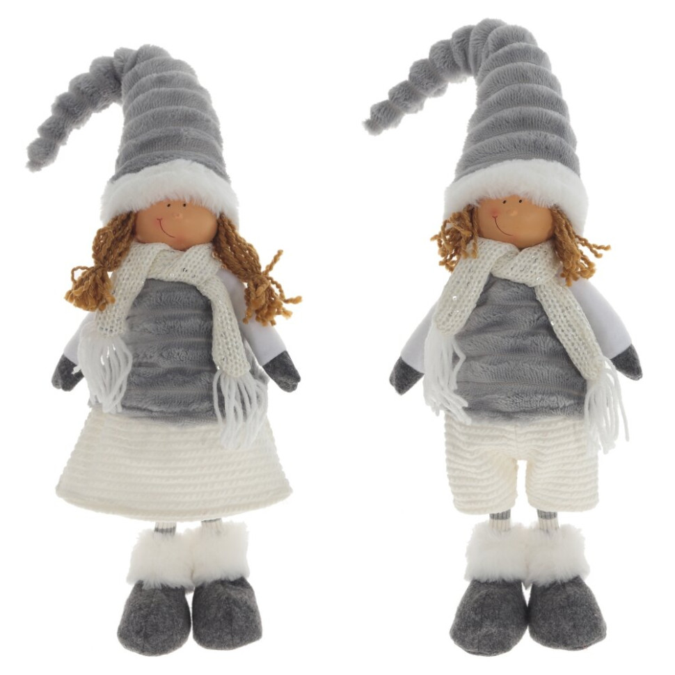 Игрушка набивная "Девочка, Мальчик", L15 W10 H53/33 см, 2в.
