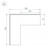 Коннектор L-образный внешний Arlight SL-Linia55-Fantom 030131 Коннектор L-образный внешний Arlight SL-Linia55-Fantom 030131