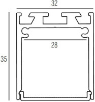 Профиль  DL18506RAL9003 Donolux