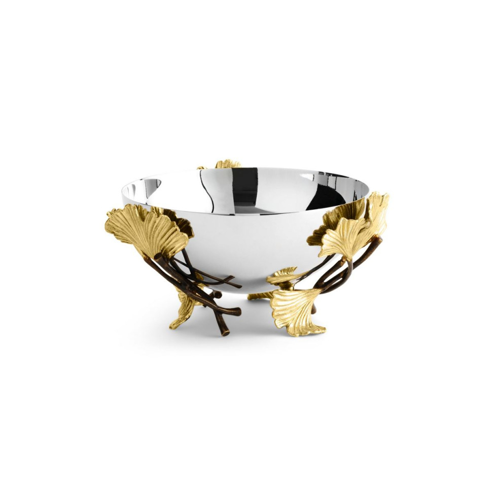 Ваза для конфет Michael Aram "Golden Ginkgo", 13 см