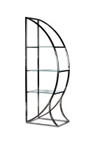 Стеллаж "Полусфера" прозр.стекло/хром Стеллаж "Полусфера" прозр.стекло/хром