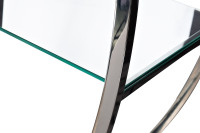 Стеллаж "Полусфера" прозр.стекло/хром Стеллаж "Полусфера" прозр.стекло/хром