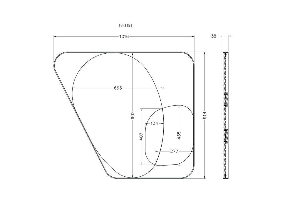 Зеркало декоративное в металлической раме