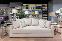 Диван Mores трехместный раскладной бежевый с кантом Диван Mores трехместный раскладной бежевый с кантом