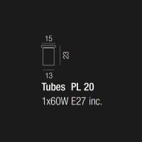 Точечный светильник TUBES PL TUBES 20 FU NI Vistosi