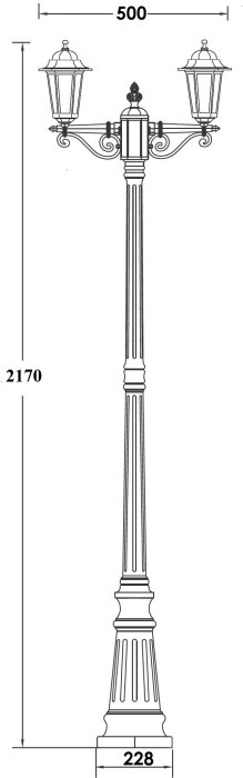 Наземный фонарь PETERSBURG S 79809SA Bl Oasis Light
