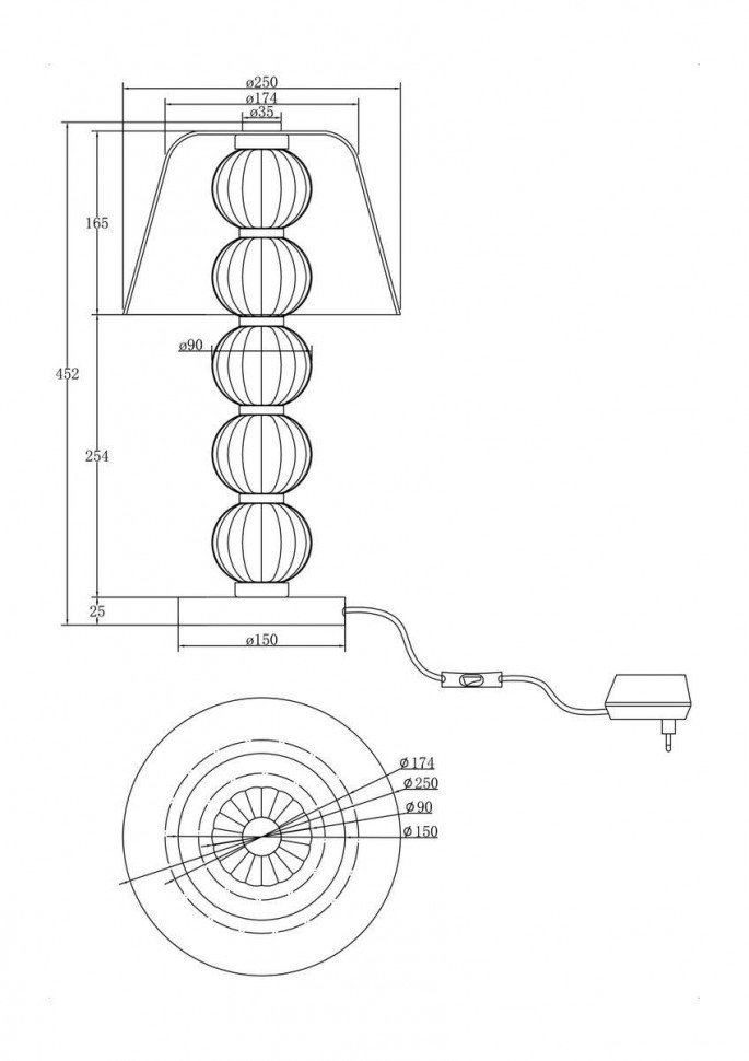 Настольная лампа Maytoni Amulet MOD555TL-L9CH5K