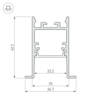 Профиль Arlight SL-Comfort-3542-F-2000 Anod Black 031765 Профиль Arlight SL-Comfort-3542-F-2000 Anod Black 031765