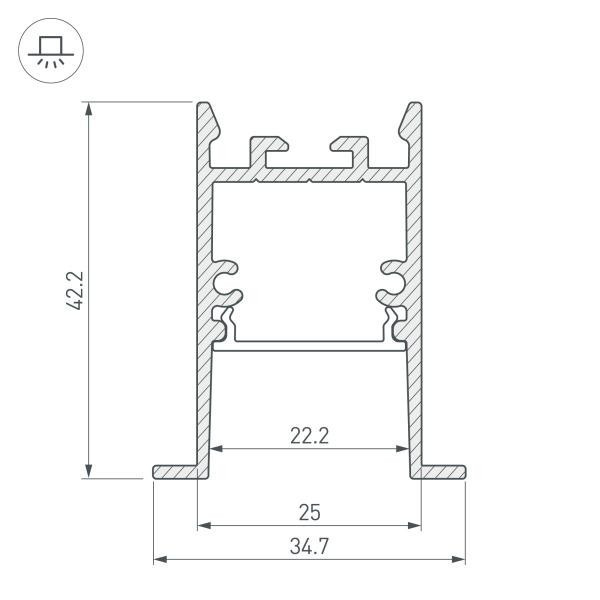 Профиль Arlight SL-Comfort-3542-F-2000 Anod Black 031765