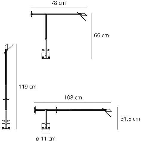 Офисная настольная лампа Tizio A009030 Artemide