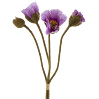 Цветы искусственные "Букет маков", L14 W12 H52 см