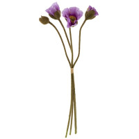 Цветы искусственные "Букет маков", L14 W12 H52 см
