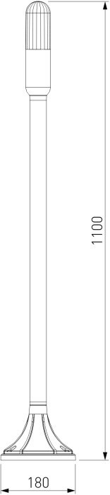 Наземный светильник ISIDA 35165/F черный Elektrostandard