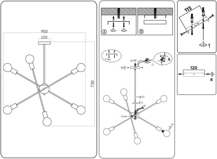 Потолочная люстра Traditional TR80432 Ambrella