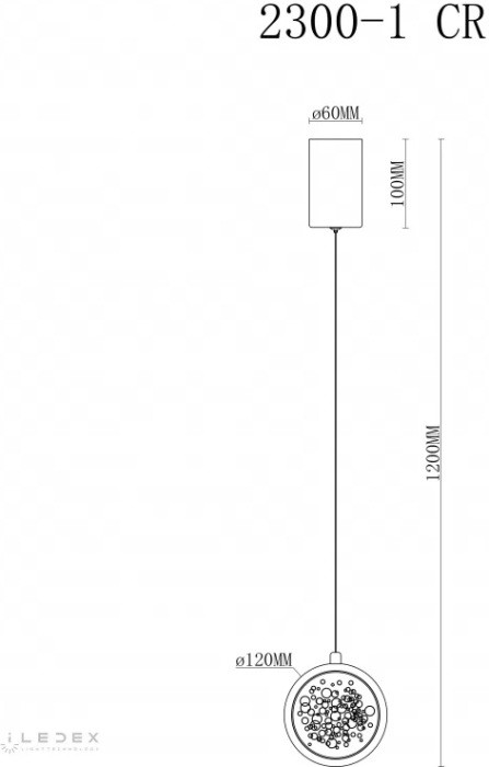 Подвесной светильник Sonos 2300-1 CR iLedex
