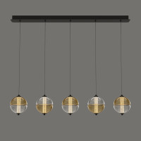 Подвесной светильник MD24022079 MD24022079-5B black/amber DeLight Collection