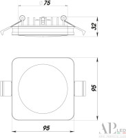 Точечный светильник Ingrid 3322.LD109S/12W/6K APL LED Точечный светильник Ingrid 3322.LD109S/12W/6K APL LED