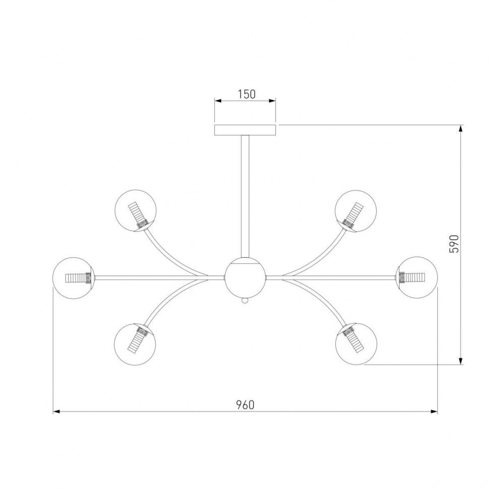 Подвесная люстра Eurosvet Astro 30180 хром