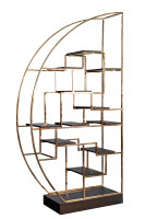 Стеллаж-полусфера розовое золото/темный шпон Стеллаж-полусфера розовое золото/темный шпон