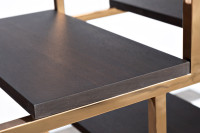 Стеллаж-полусфера розовое золото/темный шпон Стеллаж-полусфера розовое золото/темный шпон