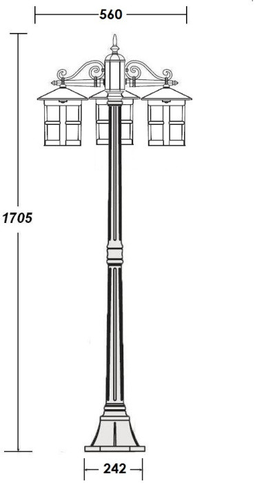 Наземный фонарь CORDOBA 15808B Gb Oasis Light