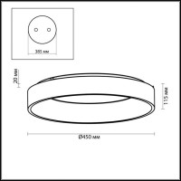 Потолочный светодиодный светильник Odeon Light L-vision Sole 4066/40CL Потолочный светодиодный светильник Odeon Light L-vision Sole 4066/40CL
