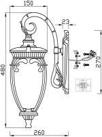 Настенный фонарь уличный Fleur O414WL-01GB Maytoni Настенный фонарь уличный Fleur O414WL-01GB Maytoni