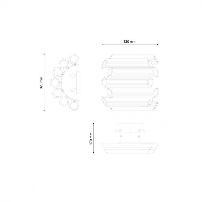 Настенный светильник Rumba Rumba W1072.4 chrome Lucia Tucci