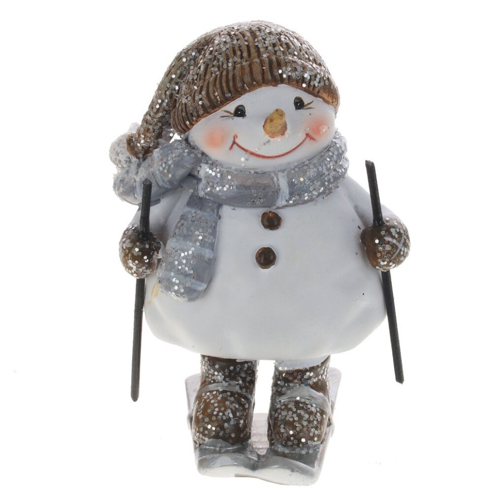 Фигурка декоративная "Снеговик", L5,5 W5 H7,5 см, 2в.