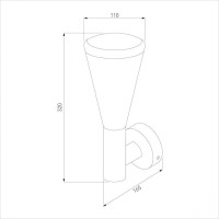 Уличный настенный светильник Elektrostandard 1416 Techno серый a049710