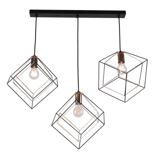 Подвесной светильник  MD.0830-3-P BK+FGD Imex