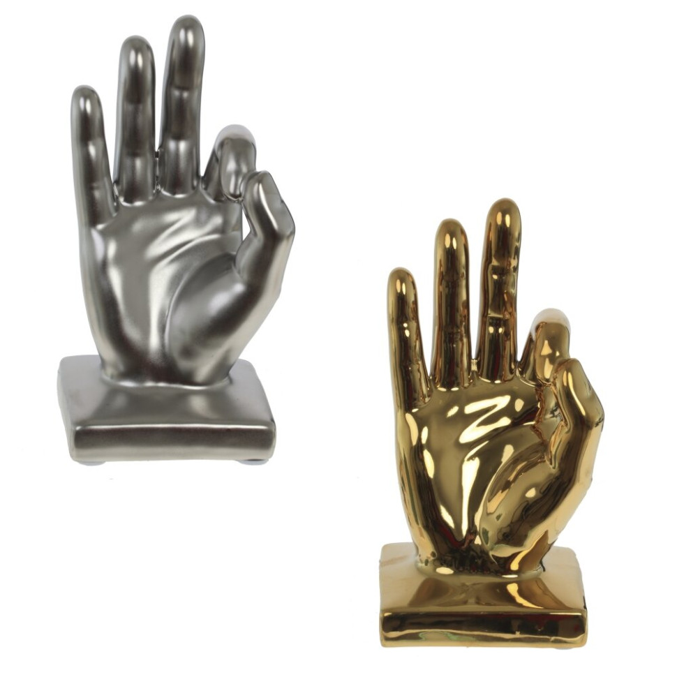 Фигурка декоративная "Рука", L8,5 W7,5 H18 см, 2в.