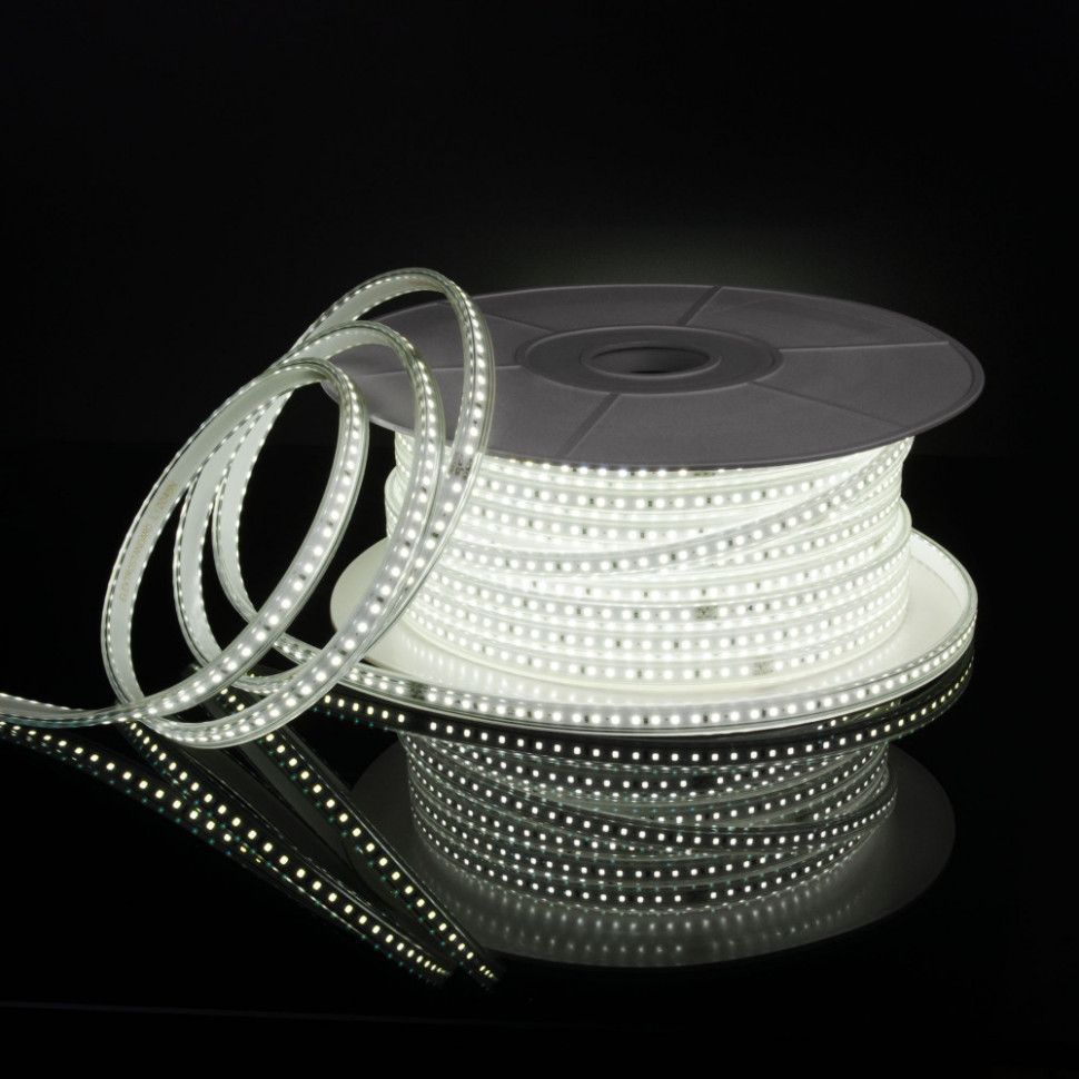 Светодиодная лента LS015 220V Лента светодиодная 220V 14,4W 120Led 2835 IP65 6500 холодный белый, 50 м Elektrostandard