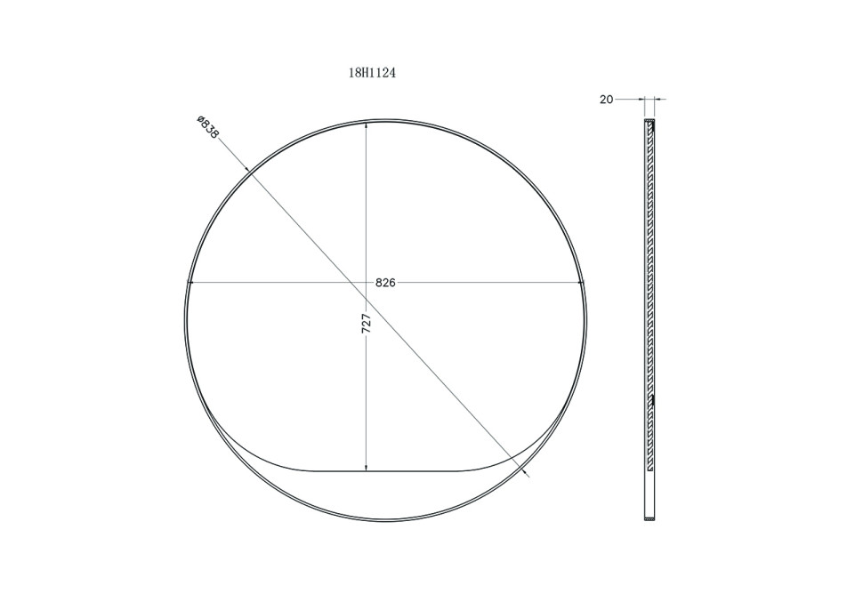 Зеркало круглое в золотой раме