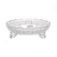 Блюдо круглое на 3-х ножках 18см."Хрусталь 68022"