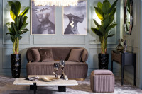 Диван Glarus двухместный велюровый коричневый Диван Glarus двухместный велюровый коричневый