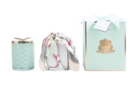 Свеча 600гр.100ч."Herringbone Candles" бирюзовая Côte Noire