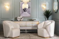 Холст "Затмение-2" в багете латунь