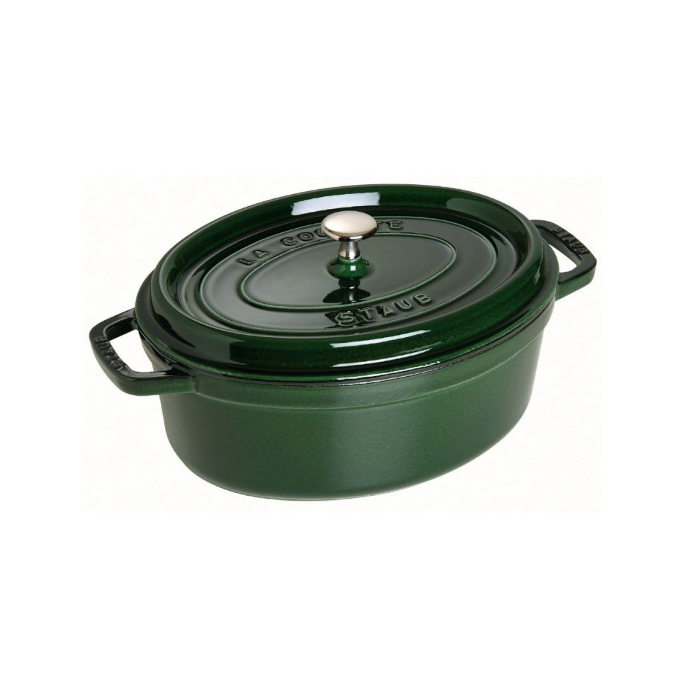 Кокот овальный, 33 см, 6,7 л, зеленый базилик