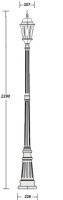Наземный фонарь ASTORIA 2M 91409M Bl овал Oasis Light