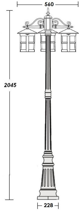 Наземный фонарь CORDOBA 15809B Gb Oasis Light